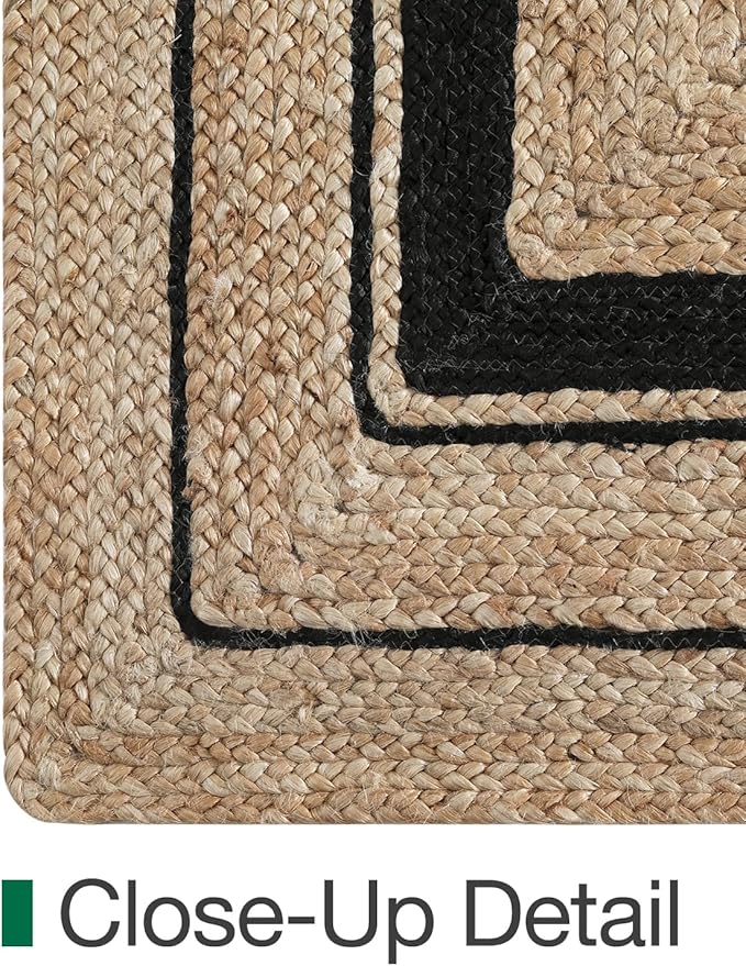 LUMI Jute Area Rug 5x8 for Living Room, Natural Handwoven Rugs Non Slip, Farmhouse Braided Carpets No Shedding for High Traffic, Dining Room, Indoor, Outdoor, Patio