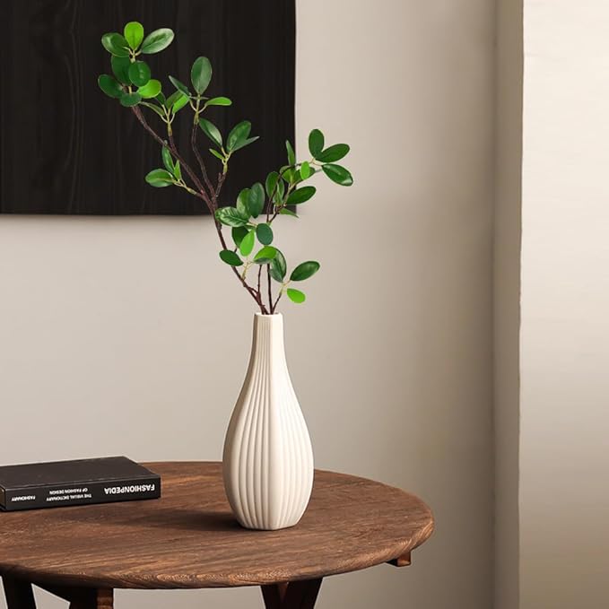 Srifoliage Artificial Plants Faux Greenery Eucalyptus Stems,Faux Branches for Vase Filler,Artificial Ficus Twig Branches Stems for Shop Garden Office Home Décor (6, Stems03)