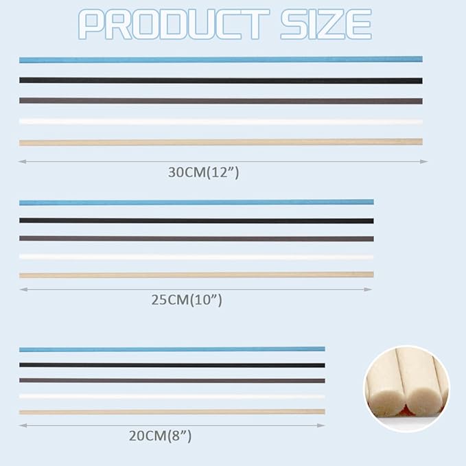 Reed Diffuser Sticks - 3mm Rattan Fiber Sticks for Essential Oil Aroma Diffuser, Long-Lasting Aroma Diffuser Replacement Sticks (100 Count), Brown