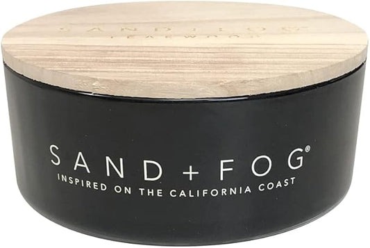 Sand + Fog Scented Candle - Teakwood - Additional Scents and Sizes – 100% Cotton Lead-Free Wick - Luxury Air Freshening Jar Candles - Perfect Home Décor for Your Cocktail Table – 34 oz