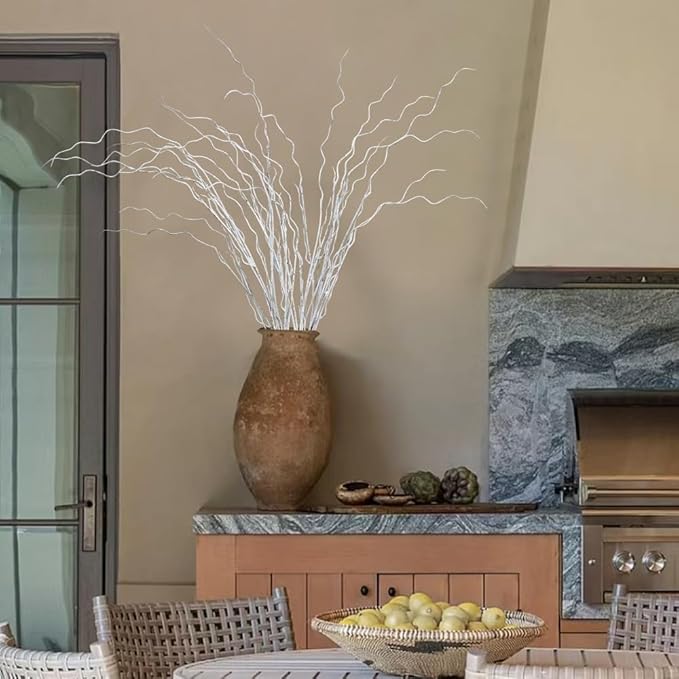 Srifoliage Artificial Plants,3Pcs 43" Faux Branches for Vase Filler,Curly Willow Branches,Artificial Branches for Decoration,Fake Branches Twigs Sticks for Shop Garden Office Home Décor