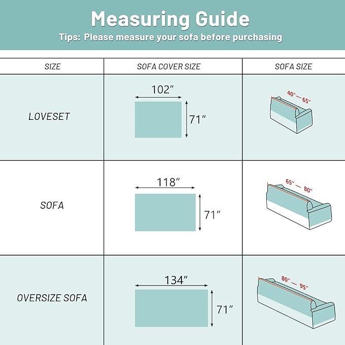 MYSKY HOME Couch Cover for Sectional Sofa Set Cactus Pattern Sofa Cover Washable for Dogs Cats Pets Couch Cover 3 Cushion Sofa Chenille Couch Protector Multi-Use Couch Cover Blanket, 71" X134"