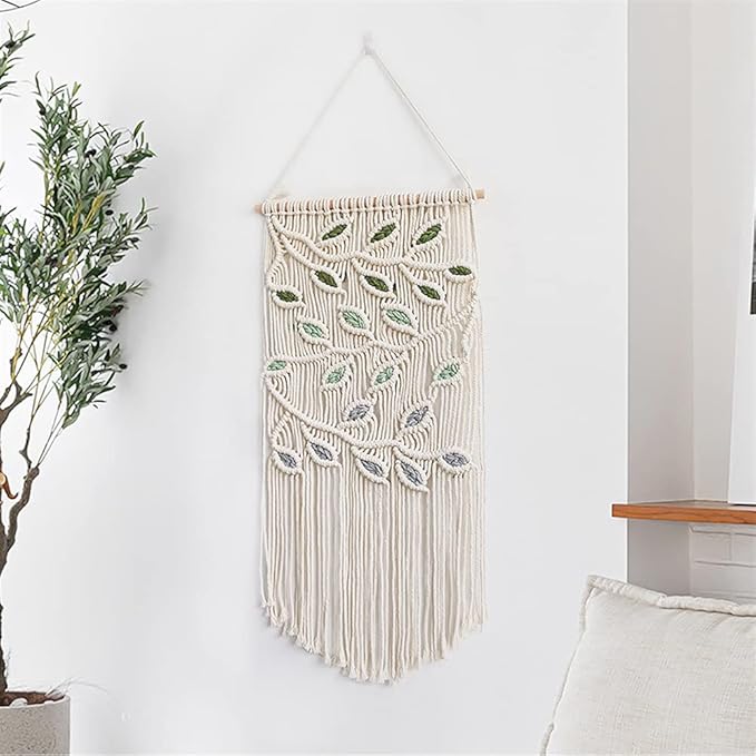 BMIDRUT Macrame Hanging Tapestry Boho Hand Woven Tapestries Dream Catchers Boho Wall Art Decor Home Wall Decor Wall Pediment 16x30 Inch