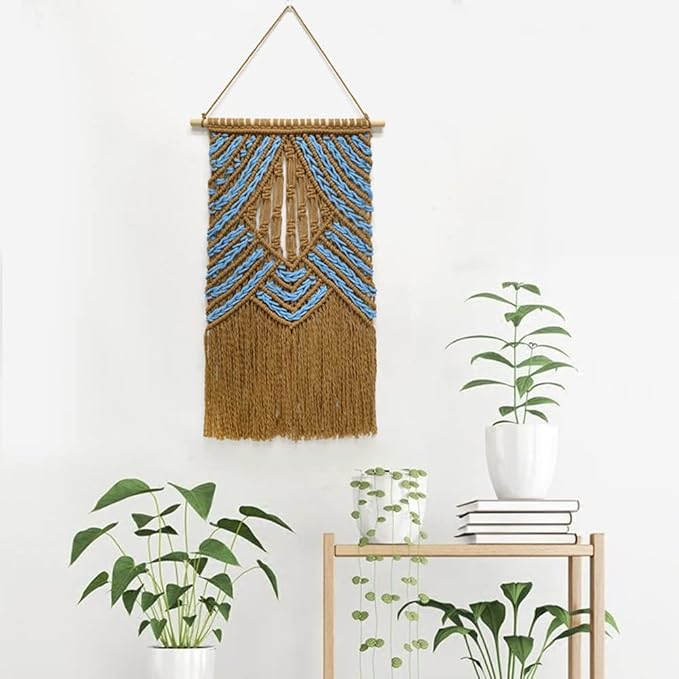 BMIDRUT Hanging Macrame Tapestry Dream Catchers Hand Woven Tapestries Boho Wall Art Decor Home Wall Decor Wall Pediment