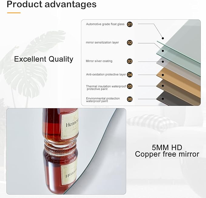 Honyee Full Length Mirror, 63" x 24" Wall Mirror, Flannel Wrapped Wooden Frame Floor Mirror, Irregular Wavy Mirror Hanging or Leaning Against Wall for Cloakroom/Bedroom/Living Room, Milk Tea