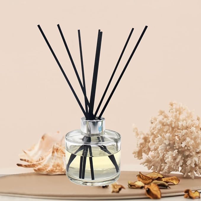 100PCS Aromatherapy Volatile Sticks，Reed Diffuser Sticks 3mm in Diameter, Rattan Wood Sticks Essential Oil Aroma Diffuser Sticks Refill Replacement for Aroma Fragrance (Black, 8 in)