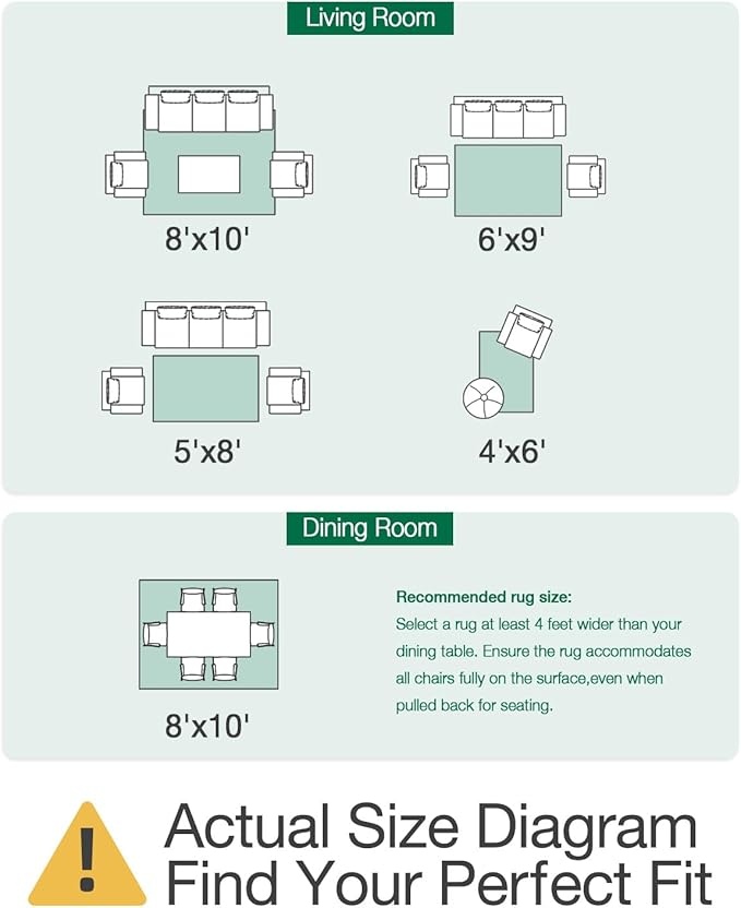 LUMI Jute Area Rug 6x9 for Living Room, Natural Handwoven Rugs Non Slip, Farmhouse Braided Carpets No Shedding for High Traffic, Dining Room, Indoor, Outdoor, Patio