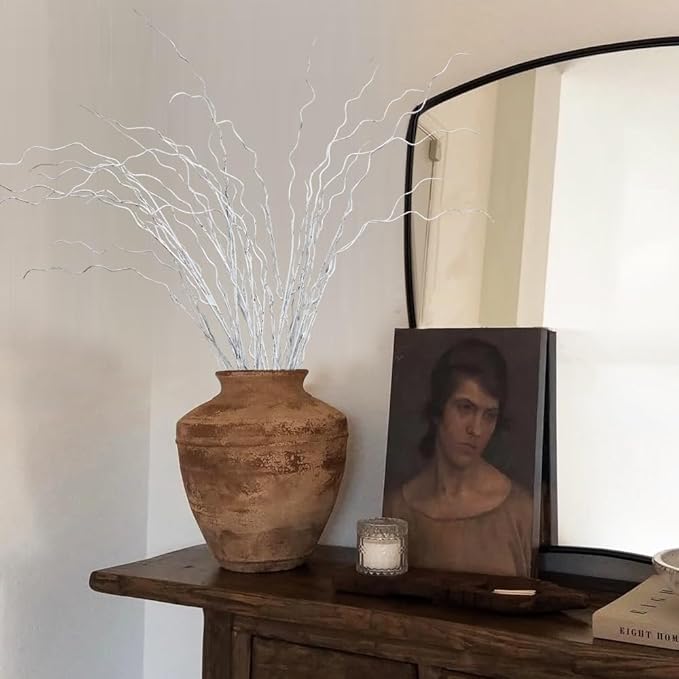 Srifoliage Artificial Plants,3Pcs 43" Faux Branches for Vase Filler,Curly Willow Branches,Artificial Branches for Decoration,Fake Branches Twigs Sticks for Shop Garden Office Home Décor