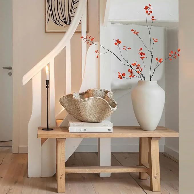 Srifoliage Artificial Plants Faux Greenery Eucalyptus Stems,Faux Branches for Vase Filler,Artificial Ficus Twig Branches Stems for Shop Garden Office Home Décor