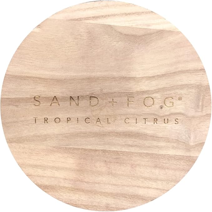 Sand + Fog Scented Candle - Tropical Citrus - Additional Scents and Sizes – 100% Cotton Lead-Free Wick - Luxury Air Freshening Jar Candles - Perfect Home Décor for Your Cocktail Table – 23 oz