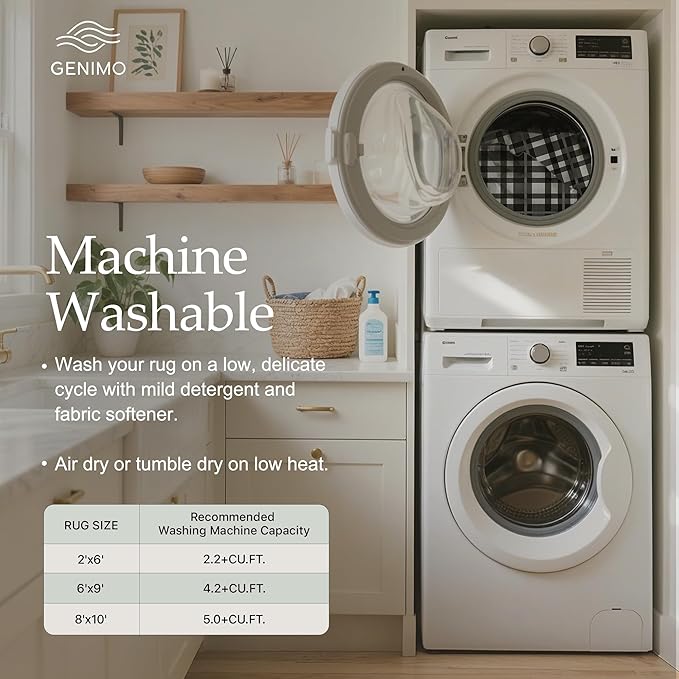 GENIMO Checkered Rug 2x3 Ft Black and White Fine Plaid Outdoor Rug Buffalo Plaid Rugs Mat Fall Doormats Washable Rug for Front Porch Decor Indoor Entrance Patio Balcony Entryway