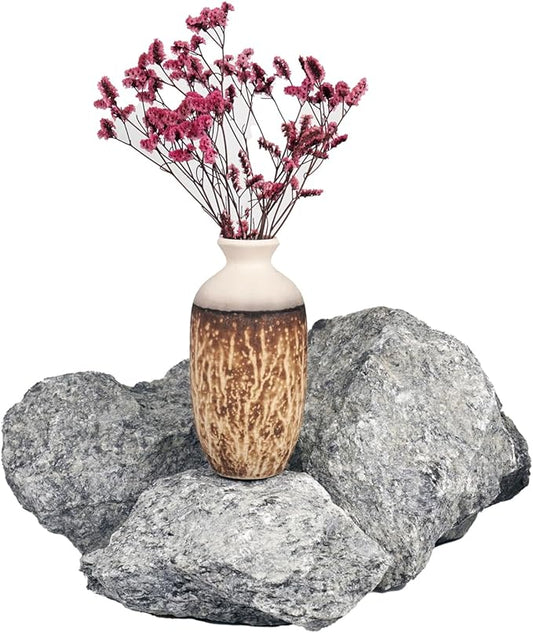 RAAQUU Koban 7" Raku Clay Pottery Home Decor Vase - Obvara - Boho Wall Art
