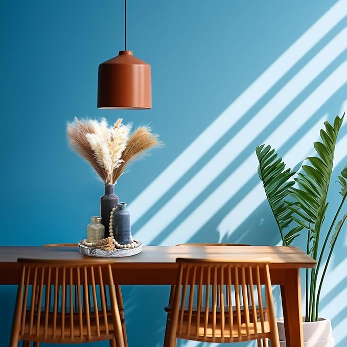 Tiangrid 5 Pcs Rustic Country Tabletop Centerpieces Decor Set of 3 Boho Ceramic Vases with Wooden Serving Tray Wood Bead Garland Tassels Table Holder for Home Decorations(Rustic Color)