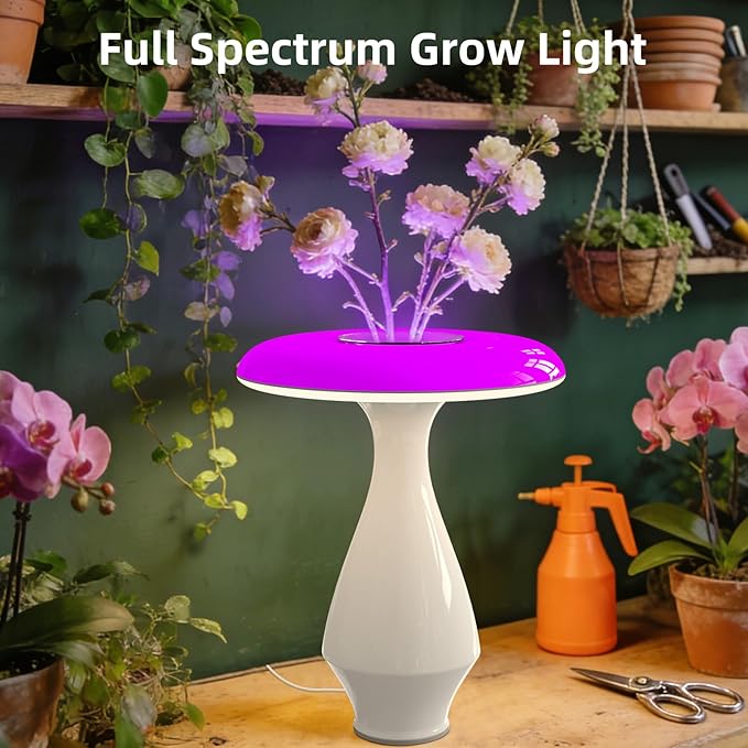 Honey Tour 2-in-1 Ceramic Table Lamp, RGB Color-Changing & LED 3000K Bedside Lamp, Modern Vase Lamp for Bedroom, Nightstand, and Office Desk Decor