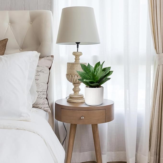 Artificial Agave Succulent Plants Faux Snake Plant Fake Succulent Agave Plant Potted in White Pot Succulent Aloe Plant for Desk Modern Office Living Room Table Shelf Home Indoor Outdoor Decor