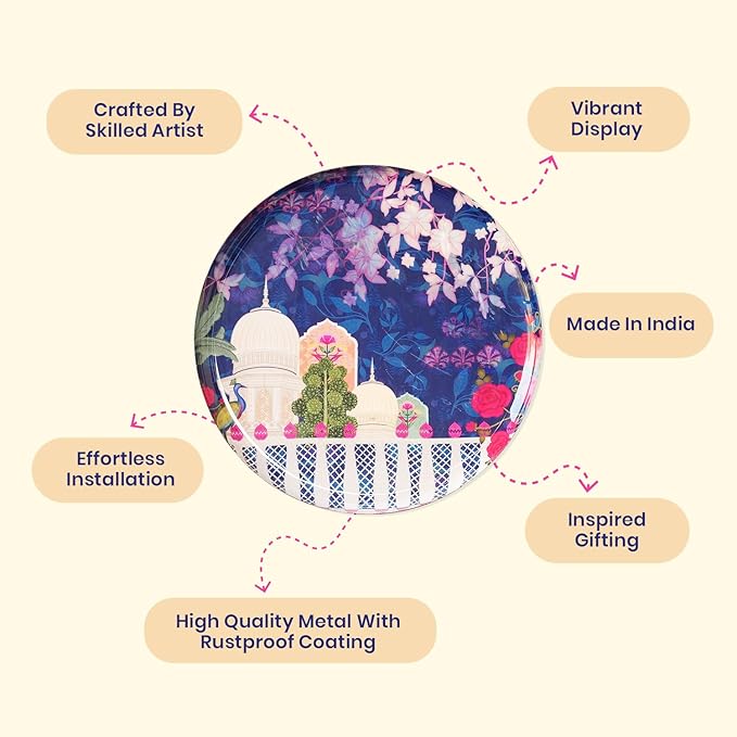 RITUALISTIC Vintage Wall Plates & Paintings | Perfect Home Decor and Wall Decor Items for Your Hall and Living Room | Set of 3 |Christmas Gift items