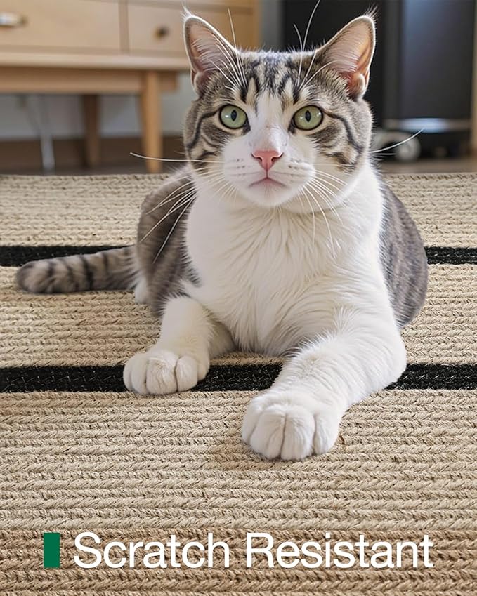 LUMI Jute Area Rug 5x8 for Living Room, Natural Handwoven Rugs Non Slip, Farmhouse Braided Carpets No Shedding for High Traffic, Dining Room, Indoor, Outdoor, Patio