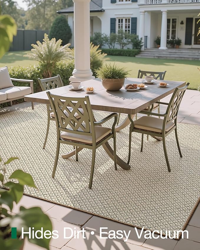 LUMI Sisal Area Rug 6x9 for Living Room, Natural Handwoven Rugs Non Slip, Farmhouse Braided Carpets No Shedding for High Traffic, Dining Room, Indoor, Outdoor, Patio