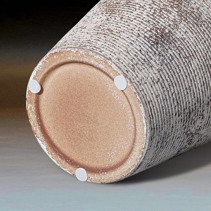 Wancetang Terracotta Vase, Rustic Farmhouse Vase, Large Ceramic Vases for Centerpieces, Farmhouse Decor for Living Room, Shelf, Entryway, Room Decor, 11 inch