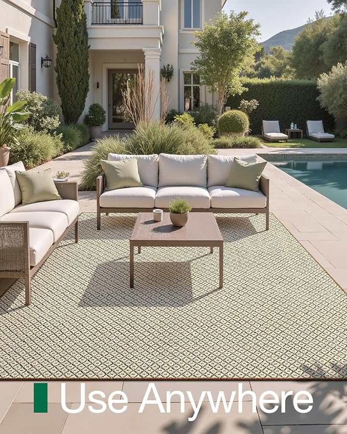 LUMI Sisal Area Rug 6x9 for Living Room, Natural Handwoven Rugs Non Slip, Farmhouse Braided Carpets No Shedding for High Traffic, Dining Room, Indoor, Outdoor, Patio