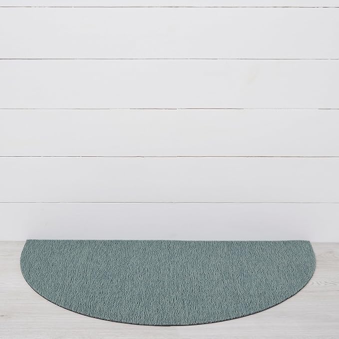Chilewich Martha by Martha Stewart Heathered Shag Floor Mat in Abalone - 21”x36 - Easy Care Welcome Mat - Premium Indoor/Outdoor Rug for Entry, Kitchen, Bath, Pool with Weatherproof Backing