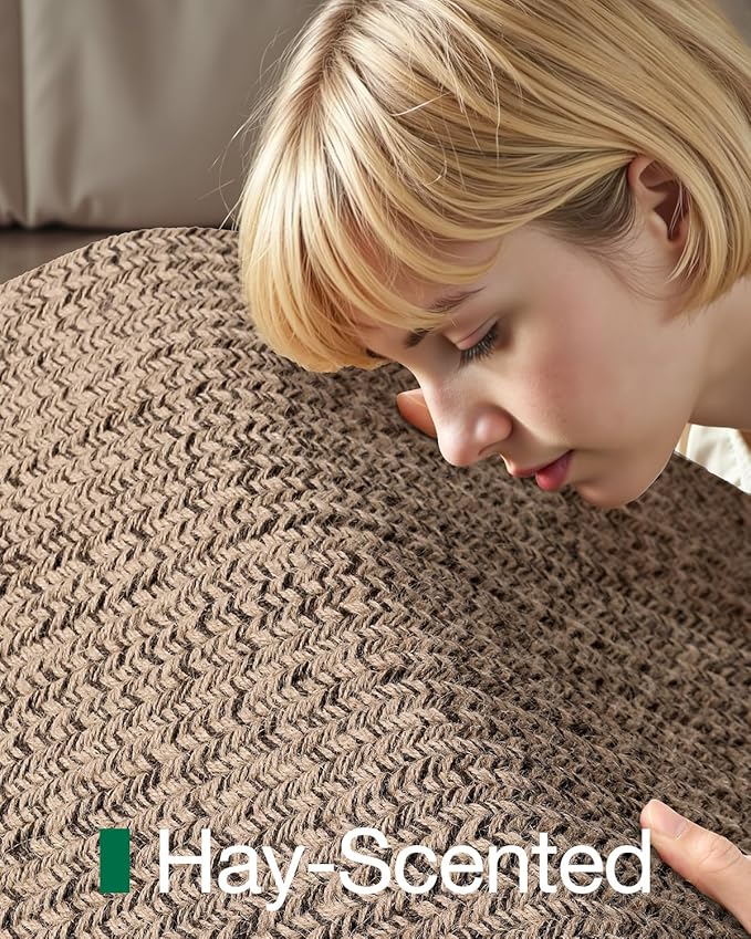 LUMI Jute Area Rug 5x8 for Living Room, Natural Handwoven Rugs Non Slip, Farmhouse Braided Carpets No Shedding for High Traffic, Dining Room, Indoor, Outdoor, Patio