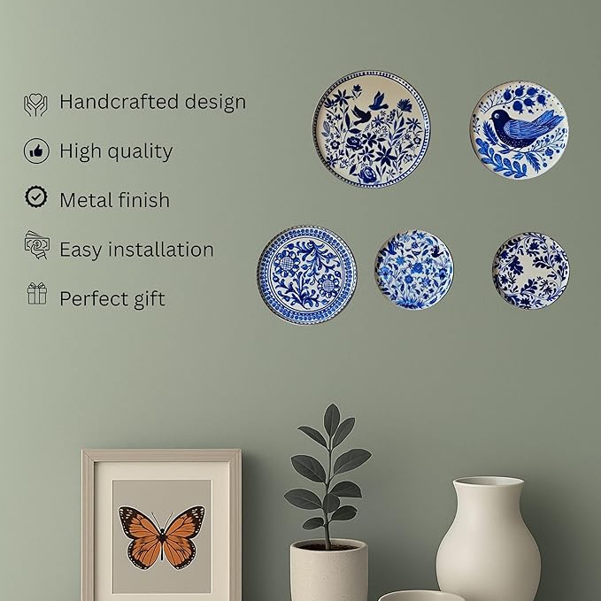 RITUALISTIC Holland Wall Plates & Paintings | Perfect Home Decor and Wall Decor Items for Your Hall and Living Room | Set of 5 |Christmas Gift Items