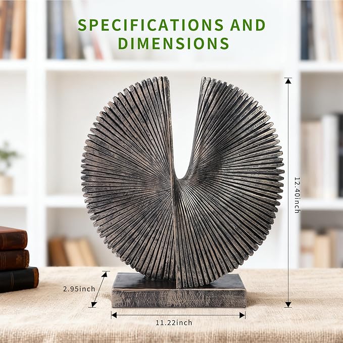 Modern Abstract Round Decorative Sculpture , Dining Living Room Desk Decor,Geometric Home Decor Statues,Shelf Top Decor Aesthetics,making it perfect for placing coffee tables or office shelves