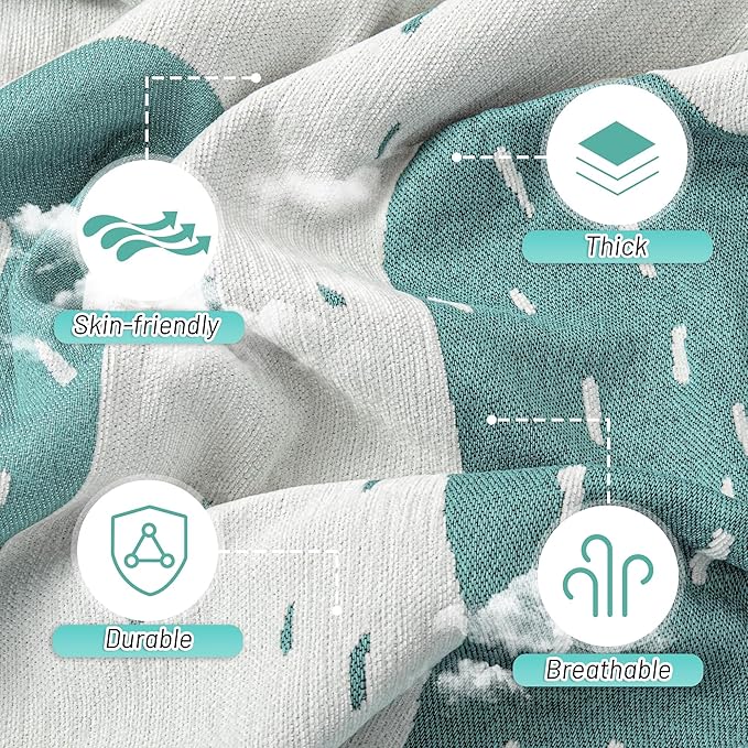 MYSKY HOME Couch Cover for Sectional Sofa Set Cactus Pattern Sofa Cover Washable for Dogs Cats Pets Couch Cover 3 Cushion Sofa Chenille Couch Protector Multi-Use Couch Cover Blanket, 71" X134"