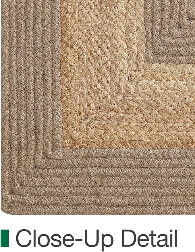 LUMI Jute Runner Rug Non Slip for Hallway, 3'x10' Natural Rustic Carpet No Shedding, Farmhouse Braided Area Mat Indoor High Traffic for Living Room, Entryway, Kitchen, Laundry