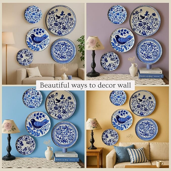 RITUALISTIC Holland Wall Plates & Paintings | Perfect Home Decor and Wall Decor Items for Your Hall and Living Room | Set of 5 |Christmas Gift Items